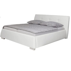 Polsterbett TOM TAILOR CLASSIC BUTTON Betten Gr. Kunstleder NTLO, Liegefläche B/L: 90 cm x 200 cm Höhe: 100 cm, H3, 5-Zonen-Tonnentaschen-Federkernmatratze, weiß (snow ntlo 1) Bett Kunstlederbett Polsterbett Möbel Polsterbetten ohne Bettkasten Betten mit