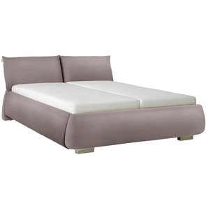 Polsterbett TOM TAILOR SOFT PILLOW Betten Gr. Kunstleder NTLO, Liegefläche B/L: 160 cm x 200 cm Betthöhe: 43 cm, Gewicht bis: 100 kg + 100 kg H3 + H3, 5-Zonen-Tonnentaschen-Federkernmatratze, braun (driftwood ntlo 8) Bett Kunstlederbett Polsterbett