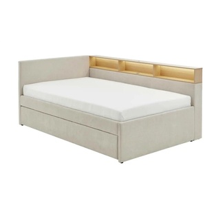 Polsterbett  Uno ¦ beige ¦ Maße (cm): B: 142 H: 91