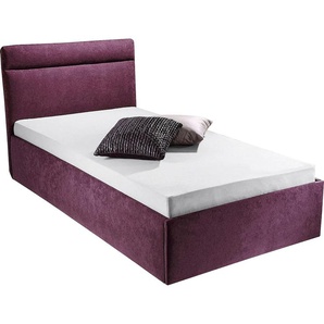 Polsterbett WESTFALIA SCHLAFKOMFORT Betten Gr. Microfaser, Liegefläche B/L: 120 cm x 200 cm Betthöhe: 34 cm, Gewicht bis: 80 kg H2, Bonnell-Federkernmatratze, lila (brombeer) Polsterbetten mit Bettkasten Betten inkl. bei Ausführung Matratze Bestseller