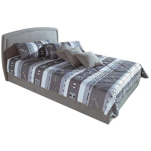 Polsterbett, schwarz, B:142cm L:212cm, Bezug Bett: Microfaser (100% Polyester), Bonnell-Federkernmatratze: Mischgewebe (51% Polyprophlen, 39% Polyester, 10% Baumwolle), Kaltschaummatratze: Frottee (100% Polyester), Bezug abnehm- und waschbar bis 60u00b0C,
