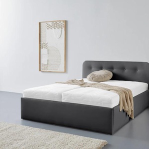 Polsterbett WESTFALIA SCHLAFKOMFORT Rostock Betten Gr. Kunstleder, Liegefläche B/L: 160 cm x 200 cm Betthöhe: 33 cm, kein Härtegrad, ohne Matratze, schwarz Polsterbetten ohne Bettkasten auch mit Stauraum erhältlich Bestseller