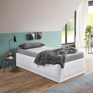 Polsterbett WESTFALIA SCHLAFKOMFORT Texel Betten Gr. Microfaser, Liegefläche B/L: 120 cm x 200 cm Betthöhe: 42 cm, Gewicht bis: 80 kg H2, Bonnell-Federkernmatratze, weiß Polsterbett Polsterbetten ohne Bettkasten mit Betten Komforthöhe Zierkissen, bei