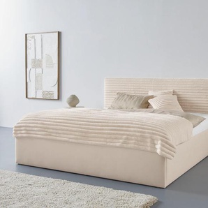 Polsterbett WESTFALIA SCHLAFKOMFORT Vita Betten Gr. Liegefläche B/L: 200 cm x 200 cm Betthöhe: 42 cm, kein Härtegrad, ohne Matratze, beige (hell, beige) Polsterbetten ohne Bettkasten auch mit Stauraum erhältlich