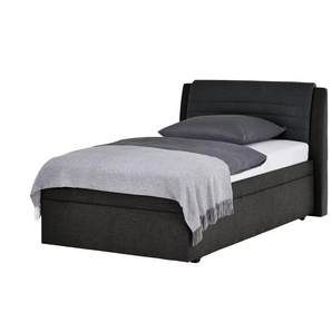 Polsterbett York | schwarz | 139 cm | 112 cm |