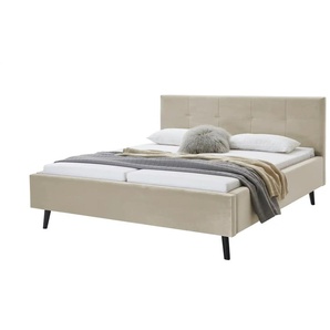 Polsterbettgestell - beige - Materialmix - 196 cm - 110 cm | Möbel Kraft