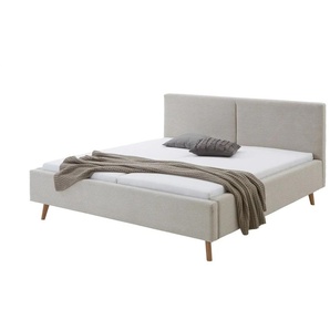 Polsterbettgestell - beige - Materialmix - 196 cm - 110 cm | Möbel Kraft