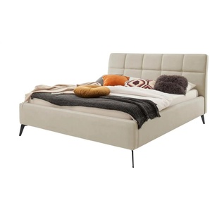 Polsterbettgestell - beige - Materialmix - 196 cm - 114 cm | Möbel Kraft