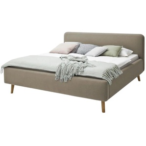 Polsterbettgestell - braun - Materialmix - 180 cm - 102 cm | Möbel Kraft