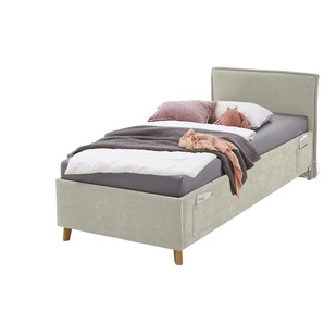 Polsterbettgestell mit trendiger Kederumrahmung Fun ¦ beige ¦ Maße (cm): B: 103 H: 90
