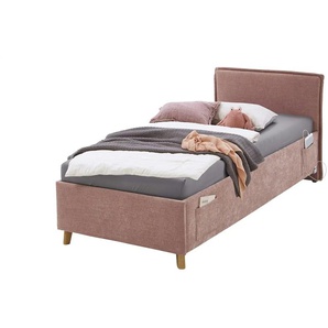 Polsterbett mit trendiger Kederumrahmung - rosa/pink - Materialmix - 103 cm - 90 cm | Möbel Kraft