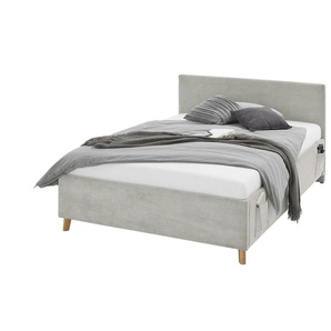 Polsterbett in Cord Cool ¦ beige ¦ Maße (cm): B: 130 H: 90