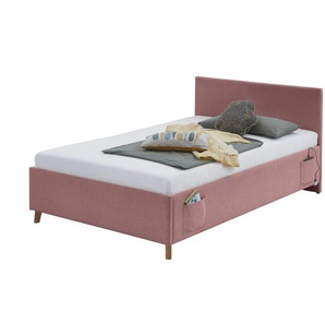 Polsterbettgestell mit USB-Anschluss Cool ¦ rosa/pink ¦ Maße (cm): B: 150 H: 90