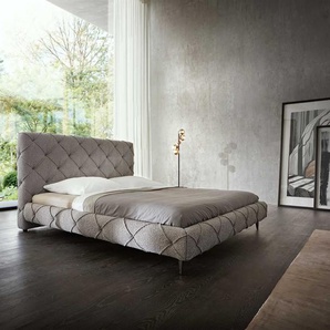 Polsterbettgestell Nayara 180x200 cm Bouclé Silbergrau, Polsterbetten