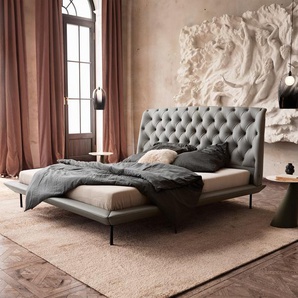 Polsterbettgestell Rafinata 180x200 cm Kunstleder Hellgrau, Polsterbetten