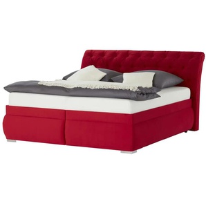 Polsterdoppelbett Debbie | rot | 200 cm | 116 cm |