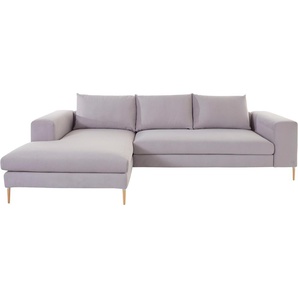 Polsterecke OTTO PRODUCTS Finnja Sofas Gr. B/H/T: 277 cm x 83 cm x 170 cm, Luxus-Microfaser mit Prägung, Recamiere links, ohne Schlaffunktion-ohne Bettkasten, silberfarben XXL Ecksofas Sofas Bettfunktion (297cm x 83cm 170cm), ohne (277cm 170cm)