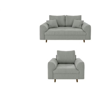 Polstergarnitur 2+1  Maya ¦ grau ¦ Maße (cm): B: 150 H: 81