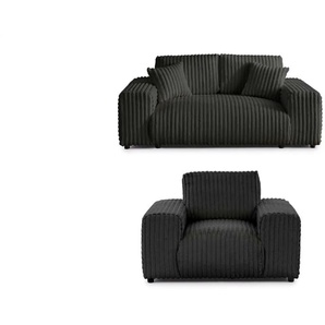 Polstergarnitur 2er-Set | grau | 178 cm | 79 cm |