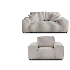 Polstergarnitur 2er-Set | grau | 178 cm | 79 cm |