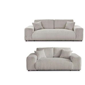 Polstergarnitur 2er-Set | grau | 213 cm | 79 cm |
