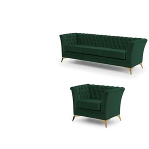 Polstergarnitur 3+1 | grün | 237 cm | 78 cm |