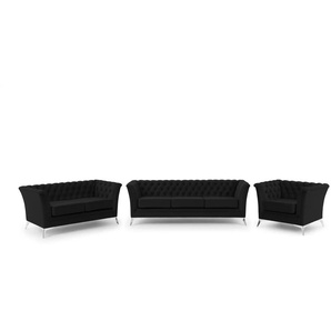 Polstergarnitur 3+2+1 | schwarz | 237 cm | 78 cm |