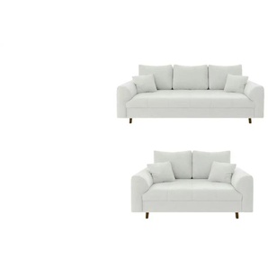 Polstergarnitur 3+2  Lars ¦ weiß ¦ Maße (cm): B: 210 H: 81