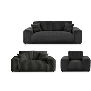 Polstergarnitur 3er-Set | grau | 213 cm | 79 cm |
