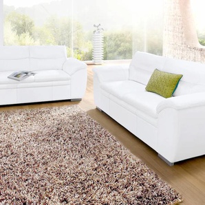 Polstergarnitur COTTA Leandra Sitzmöbel-Sets Gr. Kunstleder SOFTLUX, weiß (altweiß) Couchgarnitur Couchgarnituren Sets Sitzmöbel-Sets Set: bestehend aus 2,5- und 2-Sitzer
