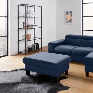 Polstergarnitur COTTA Morven Sitzmöbel-Sets Gr. Samtvelours, mit Bettfunktion-mit Bettkasten-mit Ladestation-mit Kopfteilverstellung + Recamiere rechts, blau (blue) Couchgarnituren Sets