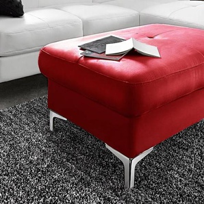 Polstergarnitur COTTA Sammy Sitzmöbel-Sets Gr. Lu x us-Kunstleder, ohne Bettfunktion + Recamiere rechts, rot Couchgarnituren Sets