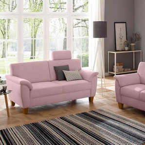 Polstergarnitur HOME AFFAIRE Texel Sitzmöbel-Sets Gr. Struktur fein, rosa (altrosa) Couchgarnituren Sets