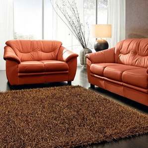 Polstergarnitur SIT & MORE Savona, orange (terrakott), H:90cm T:90cm, Sitzmöbel-Sets, (2-tlg.), bestehend aus je einem 2- und 3-Sitzer, inklusive Federkern, Topseller