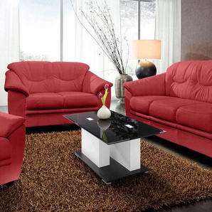 Polstergarnitur SIT&MORE Top Savona Sitzmöbel-Sets Gr. Kunstleder SOFTLUX, rot Couchgarnituren Sets Kunstleder SOFTLUX (2-tlg.), aus je einem 2- und 3-Sitzer