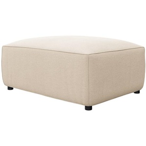 Polsterhocker 72 x 43 x 92cm Beige Webstoff Saia: Beige