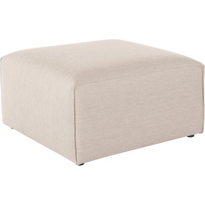 Polsterhocker ANDAS Nöre, beige, B:80cm H:46cm T:80cm, Samtoptik (100% Polyester), Struktur (100% Polypropylen), Struktur fein (100% Polyester), Webstoff (100% Polyester), Luxus-Microfaser Lederoptik (100% Polyester), Baumwoll-/Leinenmix (60%