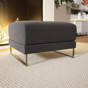 Polsterhocker Anthrazit - Eleganter Polsterhocker: Hochwertige Qualität, einzigartiges Design - 60 x 42 x 60 cm, Individuell konfigurierbar
