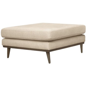 Polsterhocker 85 x 43 x 60cm Beige/Creme Strukturstoff Talta: Creme