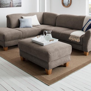 Polsterhocker Webstoff 101 x 45 x 66cm Braun/Cubanit