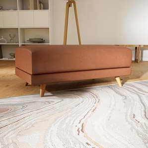 Polsterhocker Cognac - Eleganter Polsterhocker: Hochwertige Qualität, einzigartiges Design - 100 x 42 x 60 cm, Individuell konfigurierbar