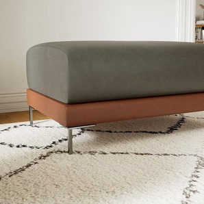 Polsterhocker Cognac - Eleganter Polsterhocker: Hochwertige Qualität, einzigartiges Design - 80 x 42 x 60 cm, Individuell konfigurierbar