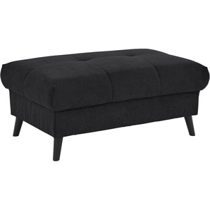 Polsterhocker COTTA Mia, schwarz, B:100cm H:45cm T:64cm, 100% Polyester, Hocker