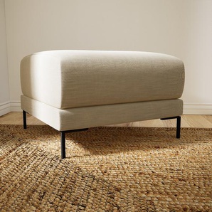 Polsterhocker Cremeweiß - Eleganter Polsterhocker: Hochwertige Qualität, einzigartiges Design - 60 x 42 x 60 cm, Individuell konfigurierbar
