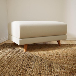 Polsterhocker Cremeweiß - Eleganter Polsterhocker: Hochwertige Qualität, einzigartiges Design - 80 x 42 x 60 cm, Individuell konfigurierbar
