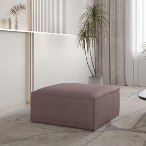 Polsterhocker Designerhocker CELES PREMIUM 105x105 cm in Stoff Scala Lavendel
