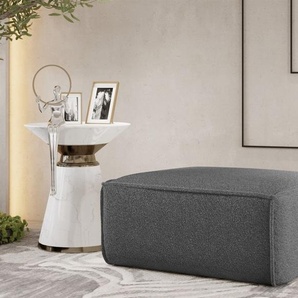 Polsterhocker Designerhocker CELES PREMIUM 105x105 cm Stoff Ascot Bukla Graphit