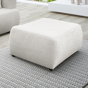 Polsterhocker Designerhocker Hocker ANIKE in Stoff Now or Never Creme