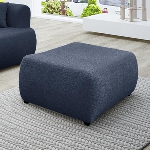 Polsterhocker Designerhocker Hocker ANIKE in Stoff Now or Never Dunkelblau