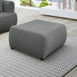 Polsterhocker Designerhocker Hocker ANIKE in Stoff Now or Never Dunkelgrau